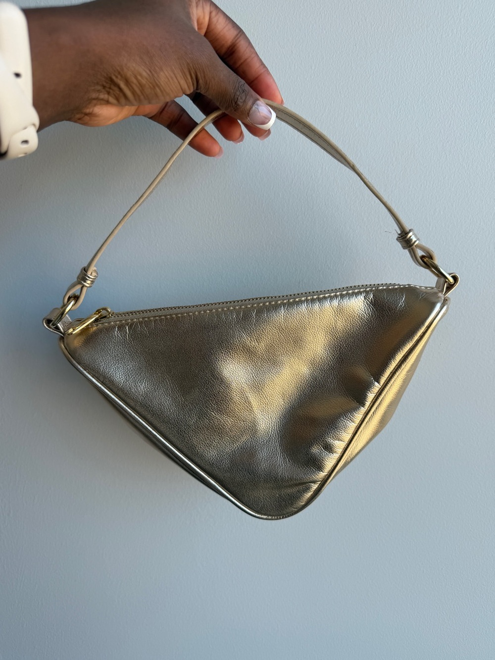 Wild Fable Crossbody Triangle Bag - Metallic Gold